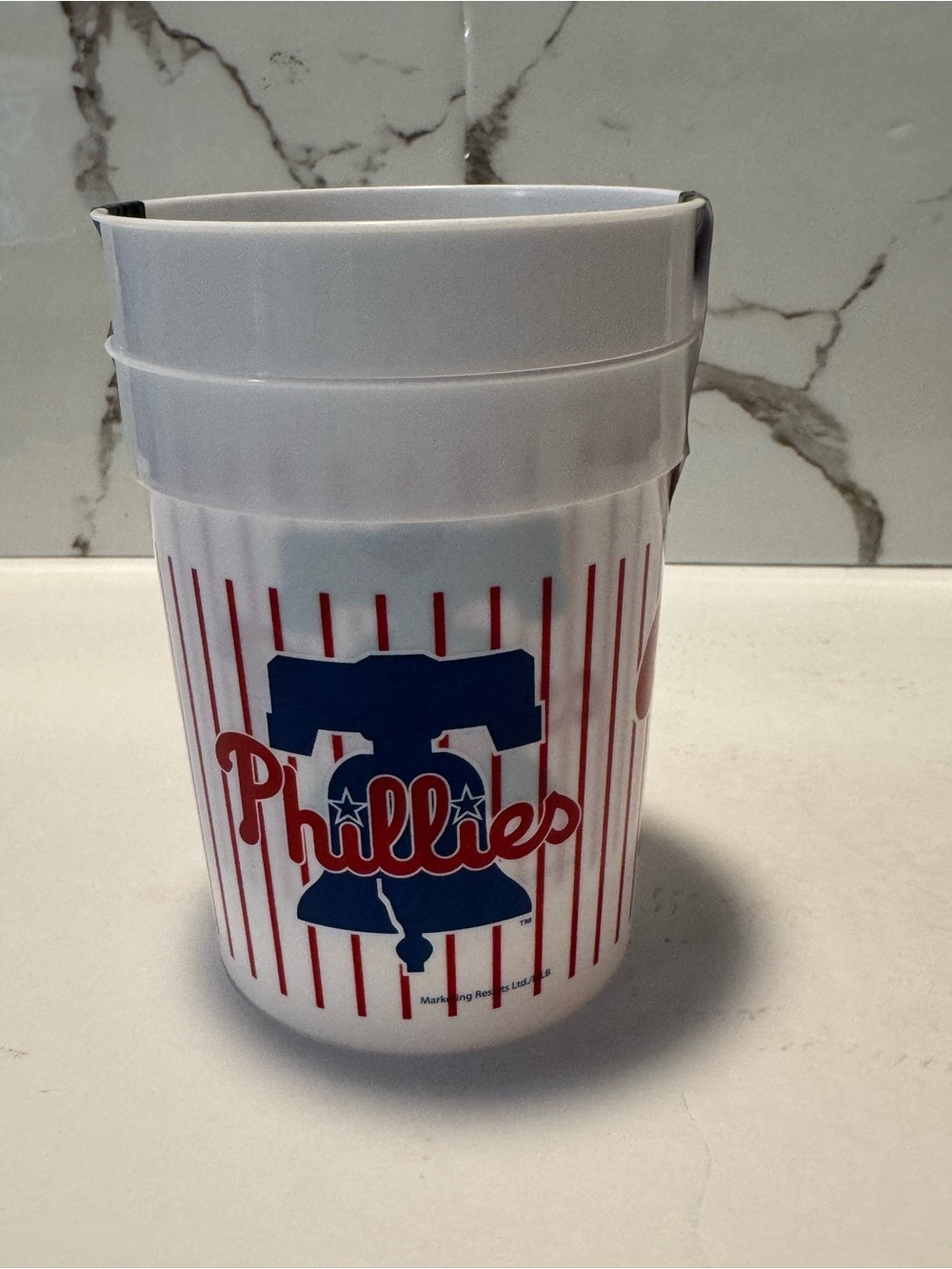 MLB Phillies White, Red & Blue Plastic Cup